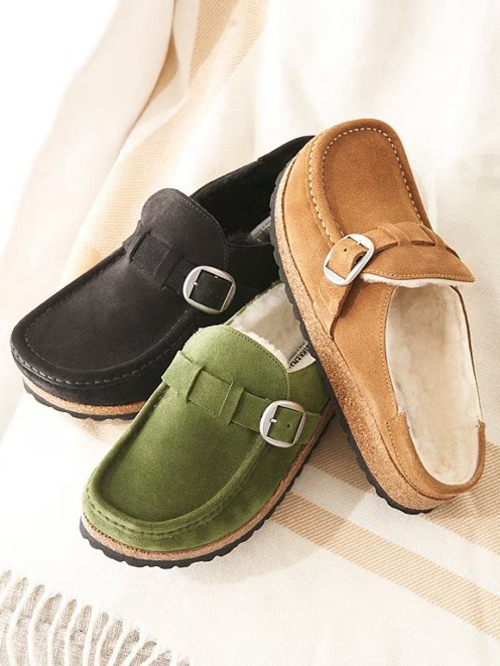 Birkenstock Women’s Sherpa Lined Suede Buckley Clog. Size 39. - Picture 4 of 13